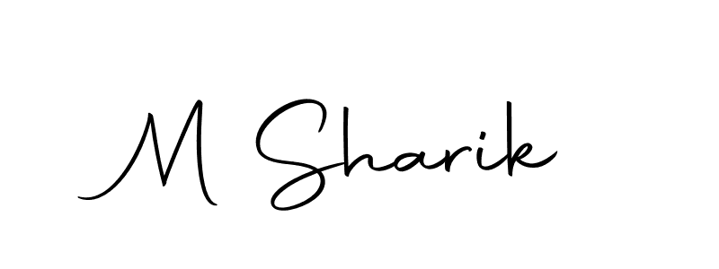 Autography-DOLnW is a professional signature style that is perfect for those who want to add a touch of class to their signature. It is also a great choice for those who want to make their signature more unique. Get M Sharik name to fancy signature for free. M Sharik signature style 10 images and pictures png