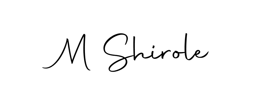 Design your own signature with our free online signature maker. With this signature software, you can create a handwritten (Autography-DOLnW) signature for name M Shirole. M Shirole signature style 10 images and pictures png
