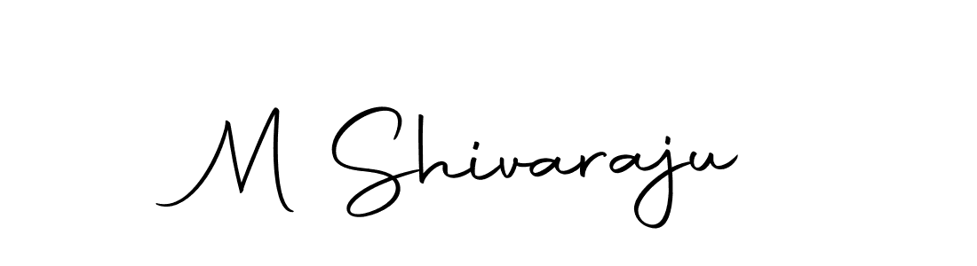 Create a beautiful signature design for name M Shivaraju. With this signature (Autography-DOLnW) fonts, you can make a handwritten signature for free. M Shivaraju signature style 10 images and pictures png