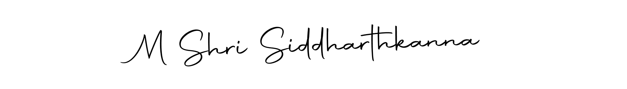 Make a beautiful signature design for name M Shri Siddharthkanna. Use this online signature maker to create a handwritten signature for free. M Shri Siddharthkanna signature style 10 images and pictures png