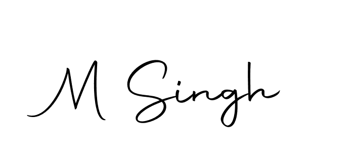 Design your own signature with our free online signature maker. With this signature software, you can create a handwritten (Autography-DOLnW) signature for name M Singh. M Singh signature style 10 images and pictures png