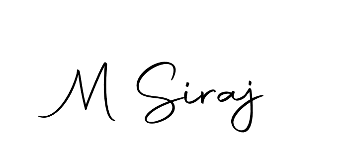 Design your own signature with our free online signature maker. With this signature software, you can create a handwritten (Autography-DOLnW) signature for name M Siraj. M Siraj signature style 10 images and pictures png