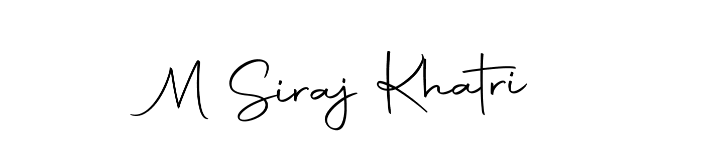 The best way (Autography-DOLnW) to make a short signature is to pick only two or three words in your name. The name M Siraj Khatri include a total of six letters. For converting this name. M Siraj Khatri signature style 10 images and pictures png