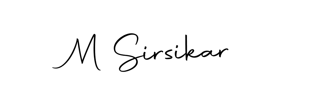 How to make M Sirsikar name signature. Use Autography-DOLnW style for creating short signs online. This is the latest handwritten sign. M Sirsikar signature style 10 images and pictures png