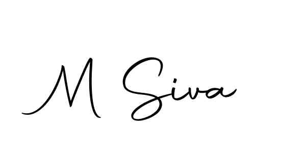 Create a beautiful signature design for name M Siva. With this signature (Autography-DOLnW) fonts, you can make a handwritten signature for free. M Siva signature style 10 images and pictures png