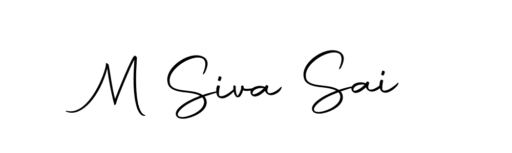 You can use this online signature creator to create a handwritten signature for the name M Siva Sai. This is the best online autograph maker. M Siva Sai signature style 10 images and pictures png