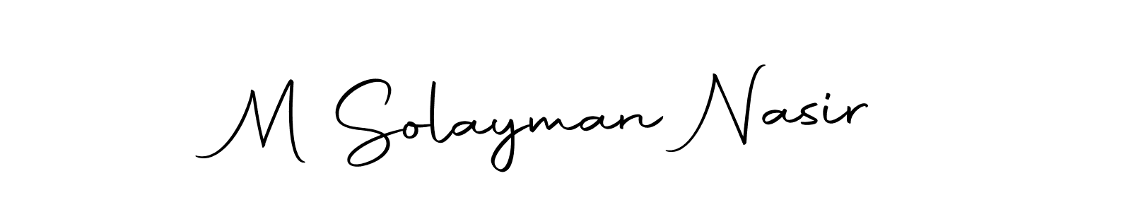 Here are the top 10 professional signature styles for the name M Solayman Nasir. These are the best autograph styles you can use for your name. M Solayman Nasir signature style 10 images and pictures png