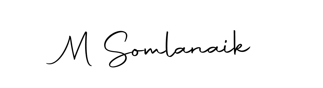 You should practise on your own different ways (Autography-DOLnW) to write your name (M Somlanaik) in signature. don't let someone else do it for you. M Somlanaik signature style 10 images and pictures png