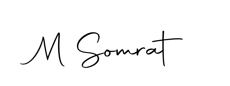 The best way (Autography-DOLnW) to make a short signature is to pick only two or three words in your name. The name M Somrat include a total of six letters. For converting this name. M Somrat signature style 10 images and pictures png