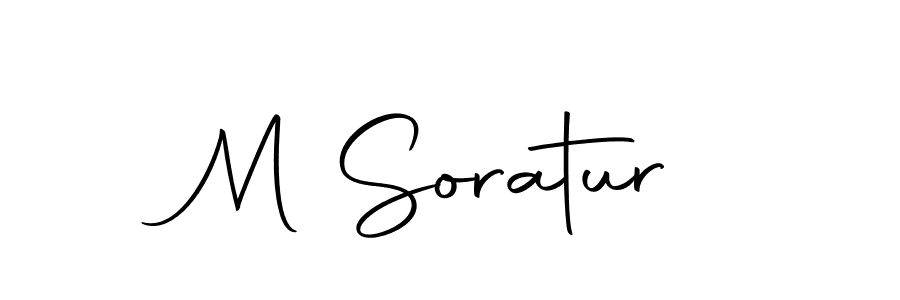 How to make M Soratur name signature. Use Autography-DOLnW style for creating short signs online. This is the latest handwritten sign. M Soratur signature style 10 images and pictures png