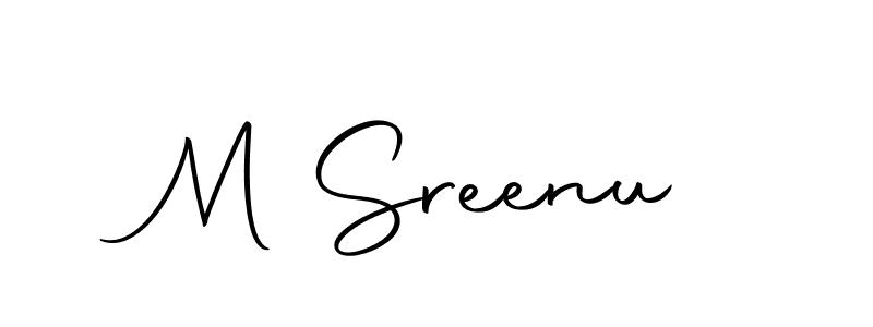 Create a beautiful signature design for name M Sreenu. With this signature (Autography-DOLnW) fonts, you can make a handwritten signature for free. M Sreenu signature style 10 images and pictures png