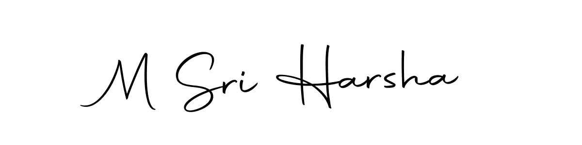 Use a signature maker to create a handwritten signature online. With this signature software, you can design (Autography-DOLnW) your own signature for name M Sri Harsha. M Sri Harsha signature style 10 images and pictures png
