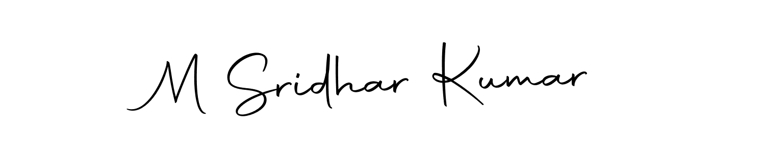 Make a beautiful signature design for name M Sridhar Kumar. Use this online signature maker to create a handwritten signature for free. M Sridhar Kumar signature style 10 images and pictures png