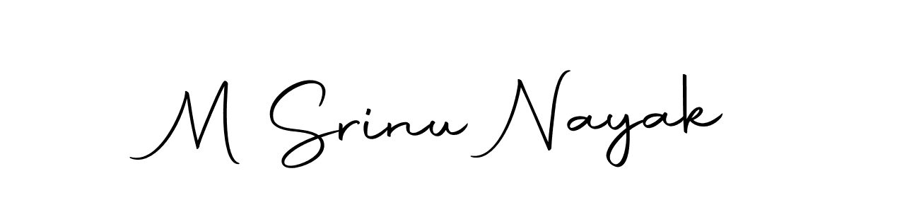 Use a signature maker to create a handwritten signature online. With this signature software, you can design (Autography-DOLnW) your own signature for name M Srinu Nayak. M Srinu Nayak signature style 10 images and pictures png