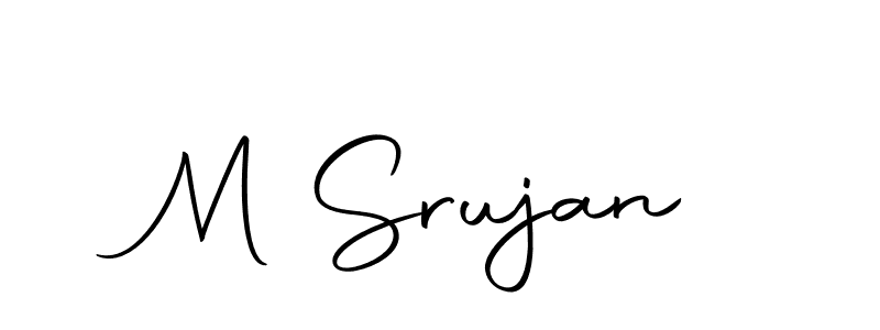 Make a beautiful signature design for name M Srujan. With this signature (Autography-DOLnW) style, you can create a handwritten signature for free. M Srujan signature style 10 images and pictures png