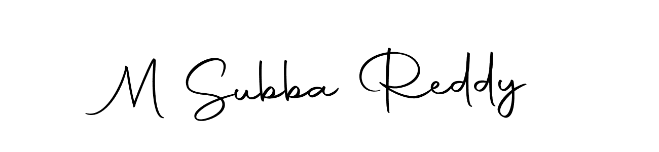 Make a beautiful signature design for name M Subba Reddy. With this signature (Autography-DOLnW) style, you can create a handwritten signature for free. M Subba Reddy signature style 10 images and pictures png