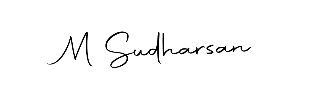 Design your own signature with our free online signature maker. With this signature software, you can create a handwritten (Autography-DOLnW) signature for name M Sudharsan. M Sudharsan signature style 10 images and pictures png