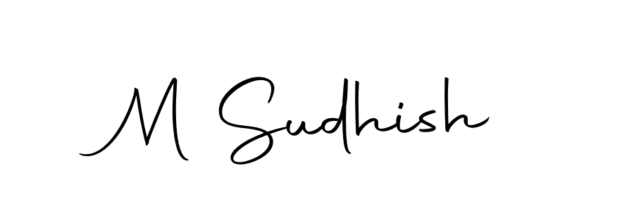 Here are the top 10 professional signature styles for the name M Sudhish. These are the best autograph styles you can use for your name. M Sudhish signature style 10 images and pictures png