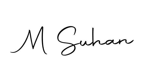 Make a beautiful signature design for name M Suhan. With this signature (Autography-DOLnW) style, you can create a handwritten signature for free. M Suhan signature style 10 images and pictures png