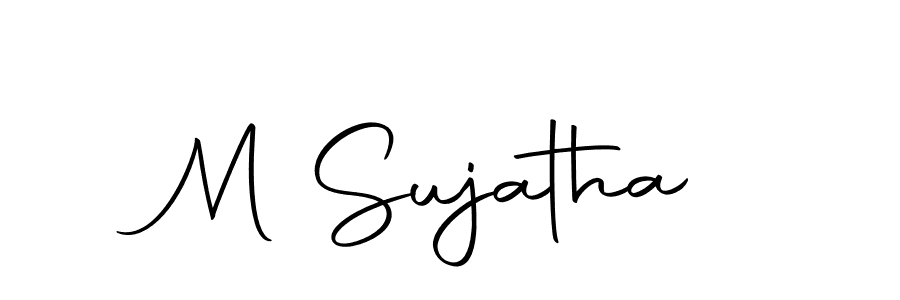 Also we have M Sujatha name is the best signature style. Create professional handwritten signature collection using Autography-DOLnW autograph style. M Sujatha signature style 10 images and pictures png