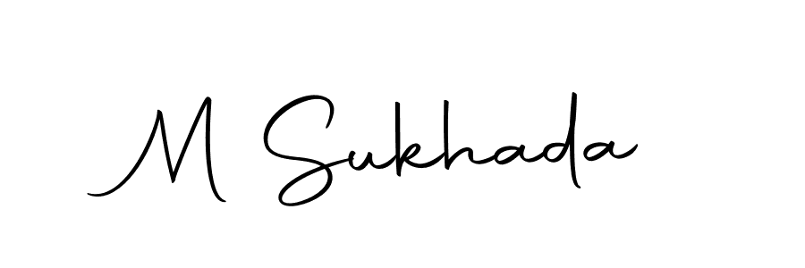 Design your own signature with our free online signature maker. With this signature software, you can create a handwritten (Autography-DOLnW) signature for name M Sukhada. M Sukhada signature style 10 images and pictures png