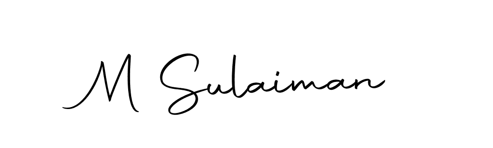 How to make M Sulaiman name signature. Use Autography-DOLnW style for creating short signs online. This is the latest handwritten sign. M Sulaiman signature style 10 images and pictures png