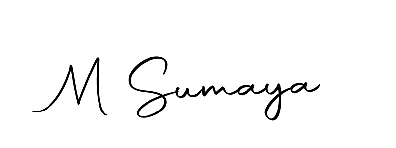 Design your own signature with our free online signature maker. With this signature software, you can create a handwritten (Autography-DOLnW) signature for name M Sumaya. M Sumaya signature style 10 images and pictures png