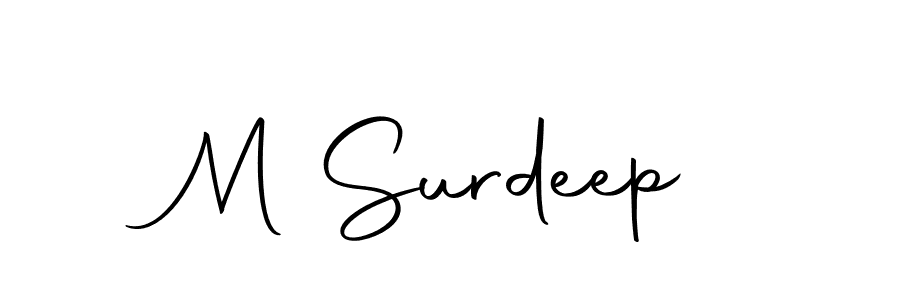 if you are searching for the best signature style for your name M Surdeep. so please give up your signature search. here we have designed multiple signature styles  using Autography-DOLnW. M Surdeep signature style 10 images and pictures png