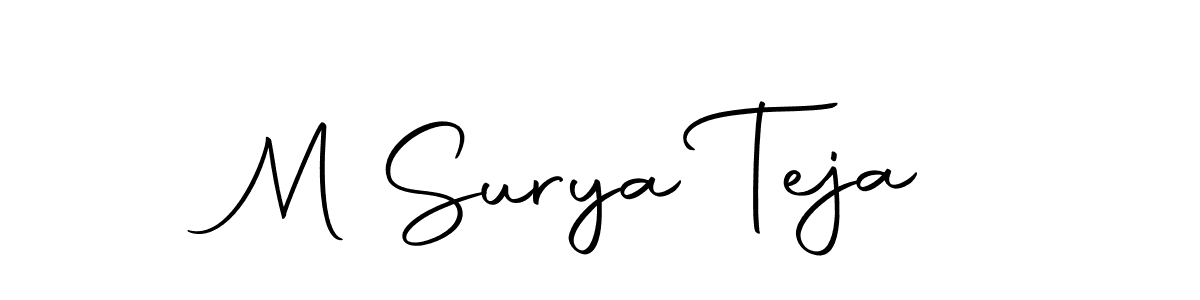 You can use this online signature creator to create a handwritten signature for the name M Surya Teja. This is the best online autograph maker. M Surya Teja signature style 10 images and pictures png