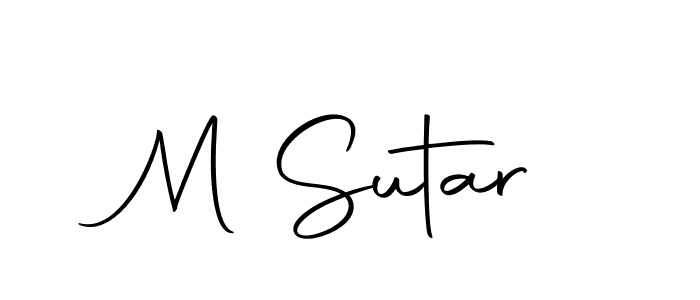 Make a beautiful signature design for name M Sutar. With this signature (Autography-DOLnW) style, you can create a handwritten signature for free. M Sutar signature style 10 images and pictures png