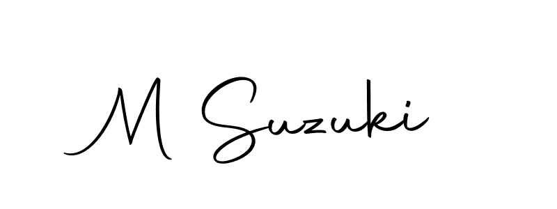 How to make M Suzuki name signature. Use Autography-DOLnW style for creating short signs online. This is the latest handwritten sign. M Suzuki signature style 10 images and pictures png
