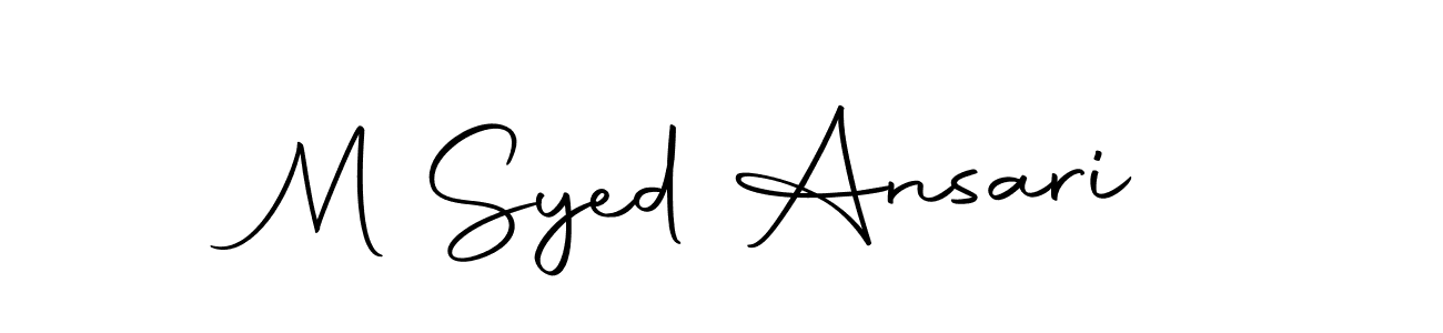 Make a beautiful signature design for name M Syed Ansari. Use this online signature maker to create a handwritten signature for free. M Syed Ansari signature style 10 images and pictures png