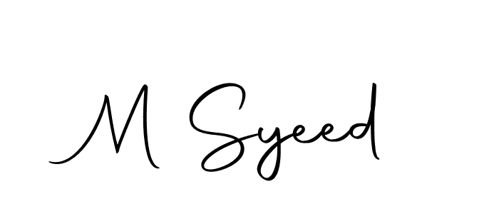 Create a beautiful signature design for name M Syeed. With this signature (Autography-DOLnW) fonts, you can make a handwritten signature for free. M Syeed signature style 10 images and pictures png