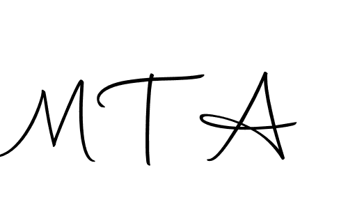 Create a beautiful signature design for name M T A. With this signature (Autography-DOLnW) fonts, you can make a handwritten signature for free. M T A signature style 10 images and pictures png