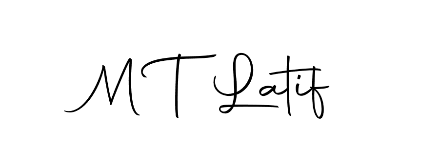 How to make M T Latif name signature. Use Autography-DOLnW style for creating short signs online. This is the latest handwritten sign. M T Latif signature style 10 images and pictures png