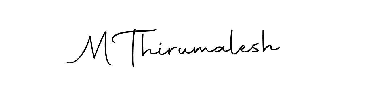 How to make M Thirumalesh name signature. Use Autography-DOLnW style for creating short signs online. This is the latest handwritten sign. M Thirumalesh signature style 10 images and pictures png