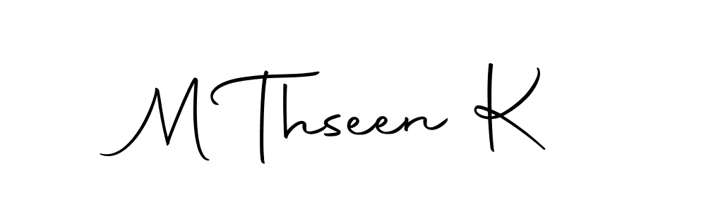 This is the best signature style for the M Thseen K name. Also you like these signature font (Autography-DOLnW). Mix name signature. M Thseen K signature style 10 images and pictures png