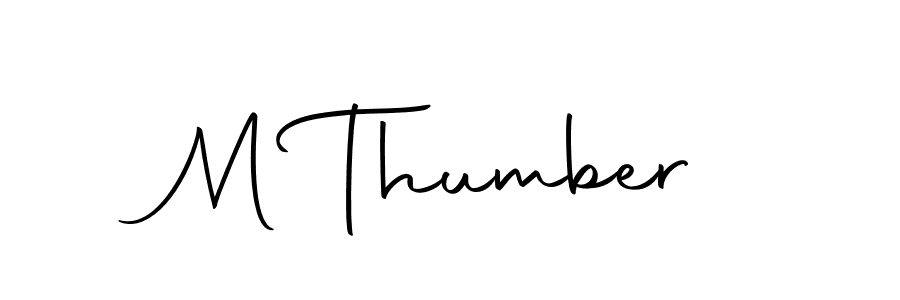 How to make M Thumber signature? Autography-DOLnW is a professional autograph style. Create handwritten signature for M Thumber name. M Thumber signature style 10 images and pictures png