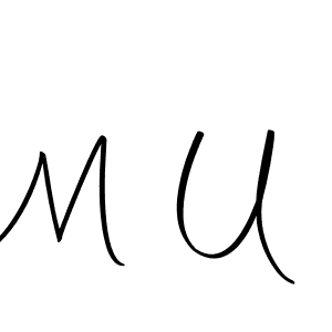 Create a beautiful signature design for name M U. With this signature (Autography-DOLnW) fonts, you can make a handwritten signature for free. M U signature style 10 images and pictures png