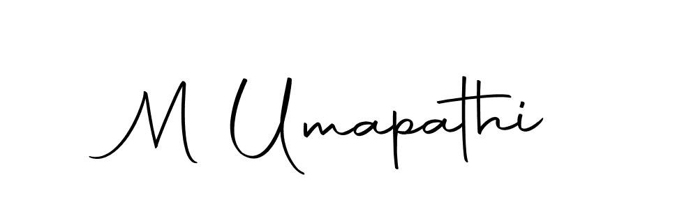 Design your own signature with our free online signature maker. With this signature software, you can create a handwritten (Autography-DOLnW) signature for name M Umapathi. M Umapathi signature style 10 images and pictures png