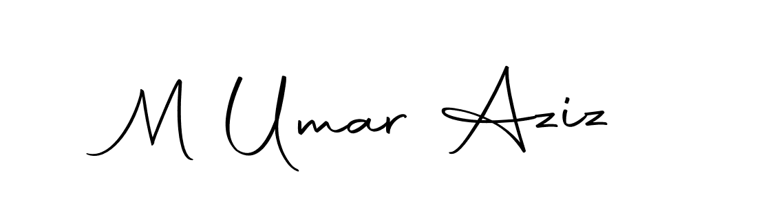 Use a signature maker to create a handwritten signature online. With this signature software, you can design (Autography-DOLnW) your own signature for name M Umar Aziz. M Umar Aziz signature style 10 images and pictures png