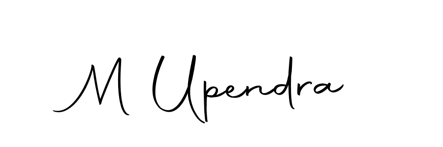 if you are searching for the best signature style for your name M Upendra. so please give up your signature search. here we have designed multiple signature styles  using Autography-DOLnW. M Upendra signature style 10 images and pictures png