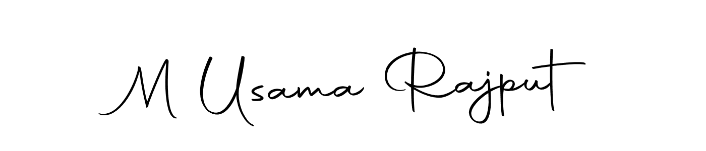 How to make M Usama Rajput name signature. Use Autography-DOLnW style for creating short signs online. This is the latest handwritten sign. M Usama Rajput signature style 10 images and pictures png