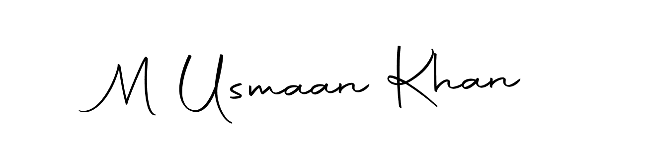 Make a beautiful signature design for name M Usmaan Khan. With this signature (Autography-DOLnW) style, you can create a handwritten signature for free. M Usmaan Khan signature style 10 images and pictures png