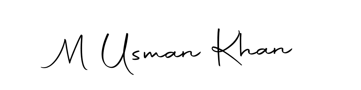 You should practise on your own different ways (Autography-DOLnW) to write your name (M Usman Khan) in signature. don't let someone else do it for you. M Usman Khan signature style 10 images and pictures png