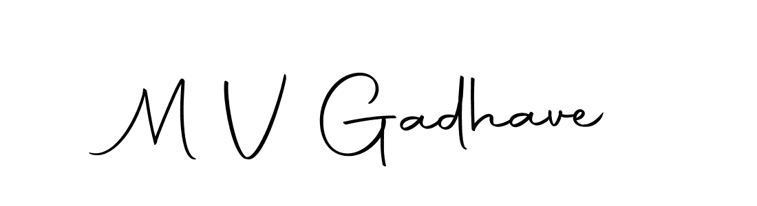 Use a signature maker to create a handwritten signature online. With this signature software, you can design (Autography-DOLnW) your own signature for name M V Gadhave. M V Gadhave signature style 10 images and pictures png