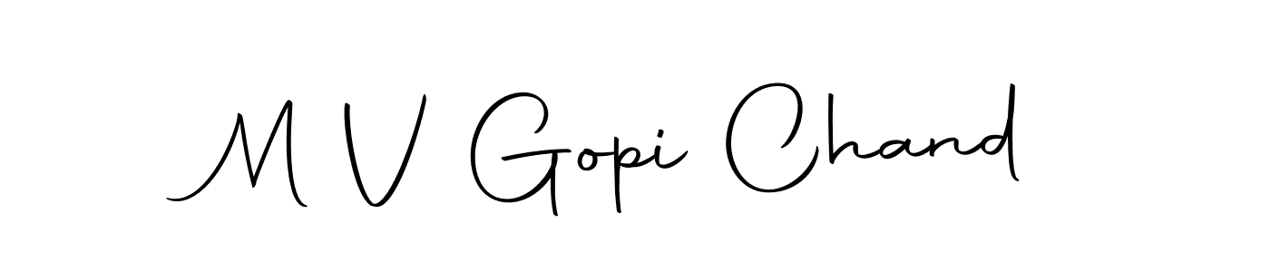 How to make M V Gopi Chand name signature. Use Autography-DOLnW style for creating short signs online. This is the latest handwritten sign. M V Gopi Chand signature style 10 images and pictures png