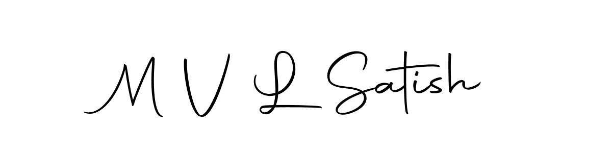 Make a beautiful signature design for name M V L Satish. With this signature (Autography-DOLnW) style, you can create a handwritten signature for free. M V L Satish signature style 10 images and pictures png