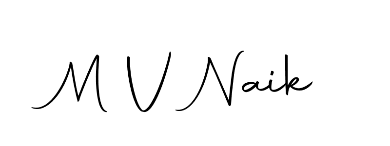 Design your own signature with our free online signature maker. With this signature software, you can create a handwritten (Autography-DOLnW) signature for name M V Naik. M V Naik signature style 10 images and pictures png
