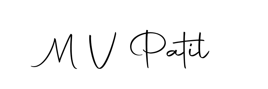 Make a beautiful signature design for name M V Patil. With this signature (Autography-DOLnW) style, you can create a handwritten signature for free. M V Patil signature style 10 images and pictures png